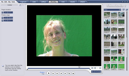 Chroma-keying behoort nu ook tot de mogelijkheden van VideoStudio 9.
